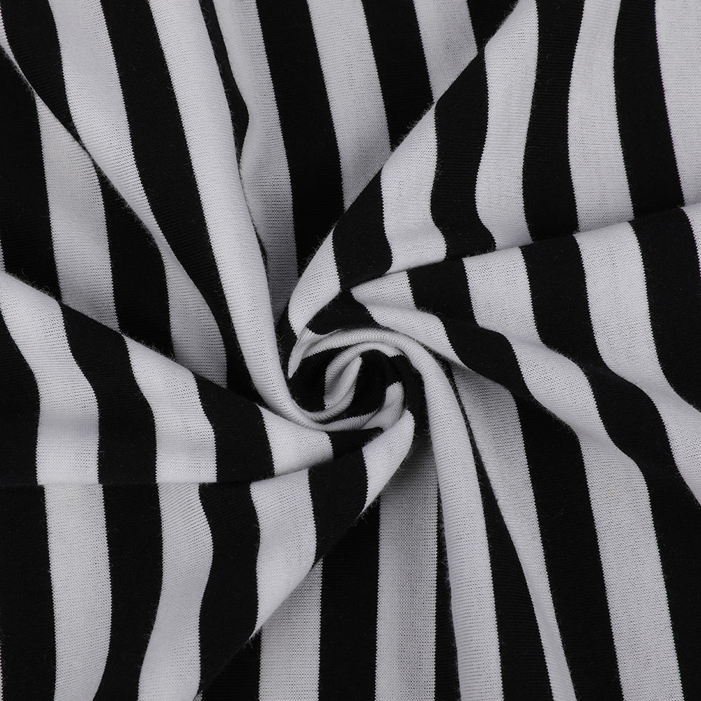 Jersey Comfortable Eco-friendly Strip Lady Knitted Sweat Fabric