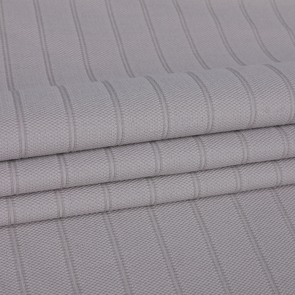 Double Jacquard Moisture Absorption and Quick Drying Anti-snagging Silk Cotton and Polyester Sports Leisure Fabric Double Jacquard Moisture Absorption and Quick Drying Anti-snagging Silk Cotton and Polyester Sports Leisure Fabric